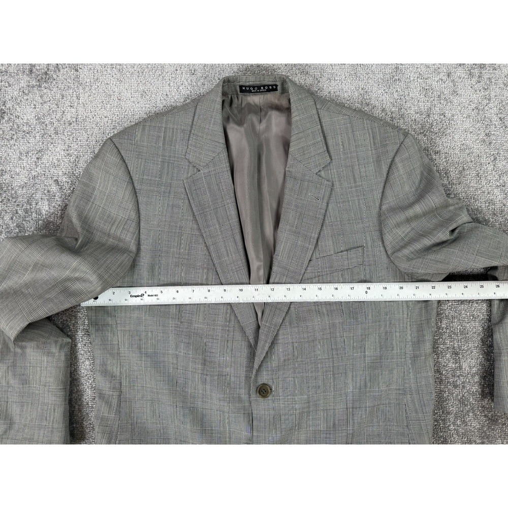 Hugo Boss Suit Jacket 42 R Navy Wool Prince of Whales Galilei Sigma Luxury Coat - Picture 3 of 16